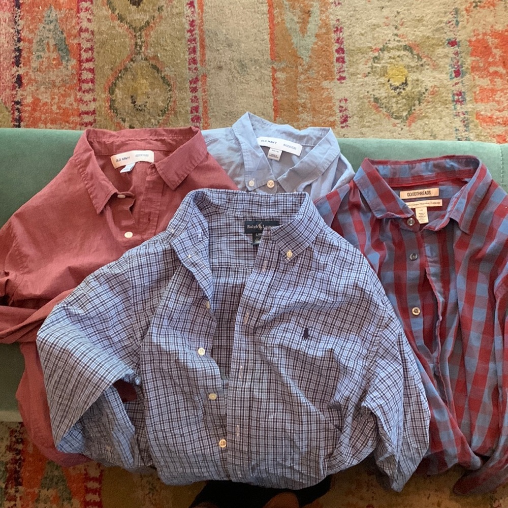 4 long sleeve button downs